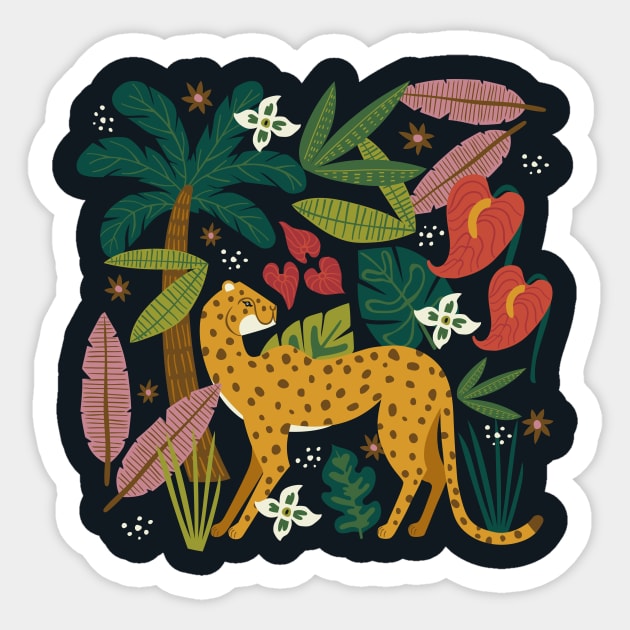 Lost Cheetah Sticker by Anna Deegan